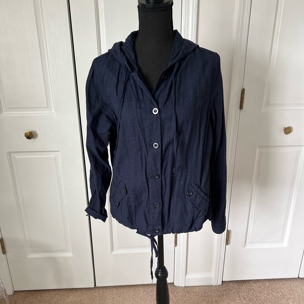 Navy hooded jacket